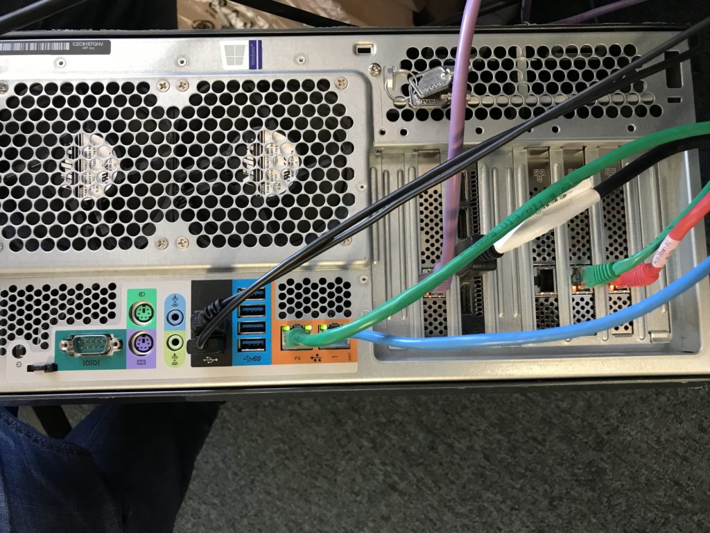 Switches Uplinks at back of Desktop connected to Physical Interfaces