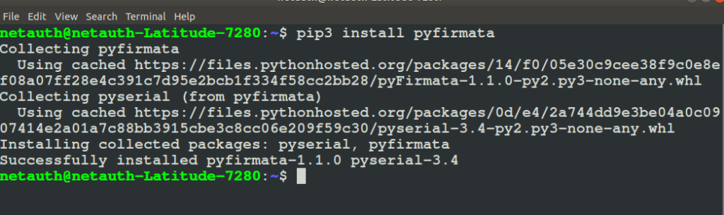 Using Python and pyFirmata  to Control Arduino Boards on Ubuntu - pip3 install pyfirmata