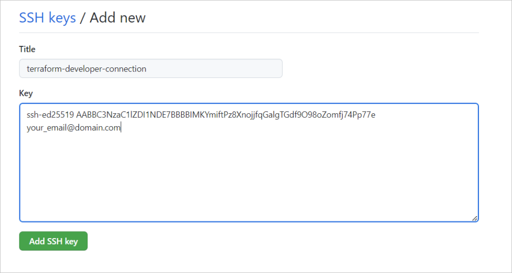 add public ssh key to github