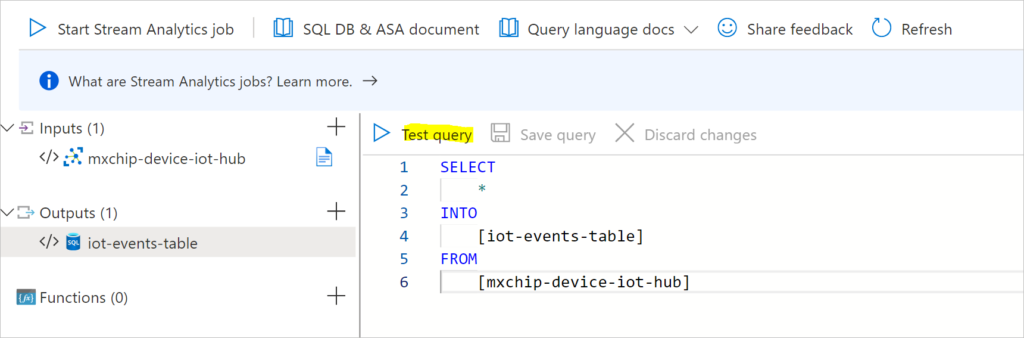 test query for iot events in stream analytics