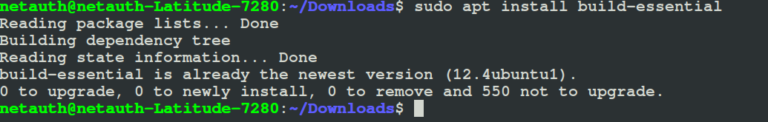 sudo apt install buildessential  Expert Network Consultant