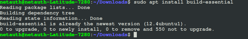sudo apt install build-essential